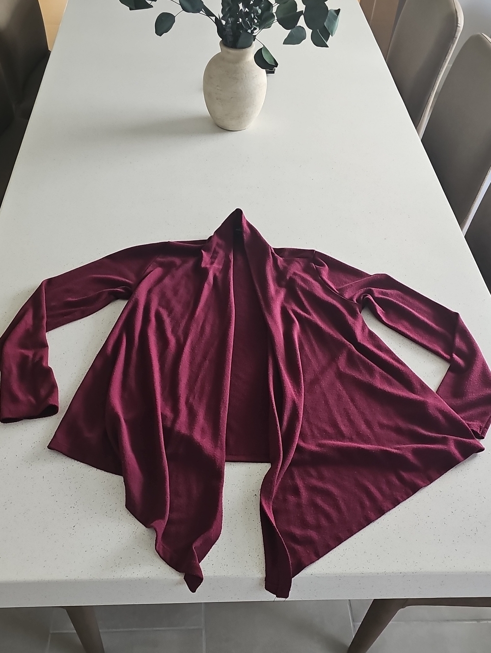 Ambiance Burgundy Cover Up Sweater